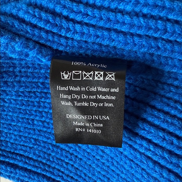 Dressed in LALA Blue Chunky Knit Beanie - Picture 3 of 3